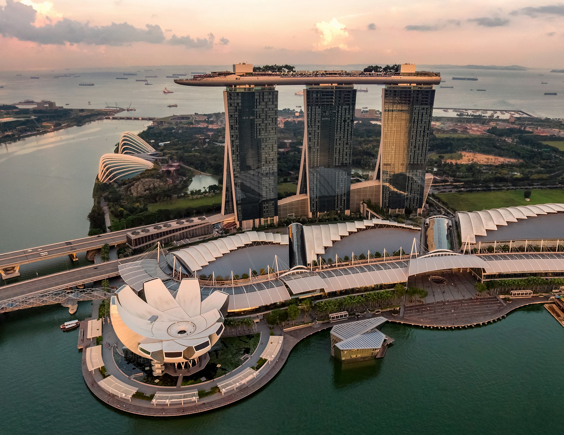 Marina Bay Sands with Singapore skyline